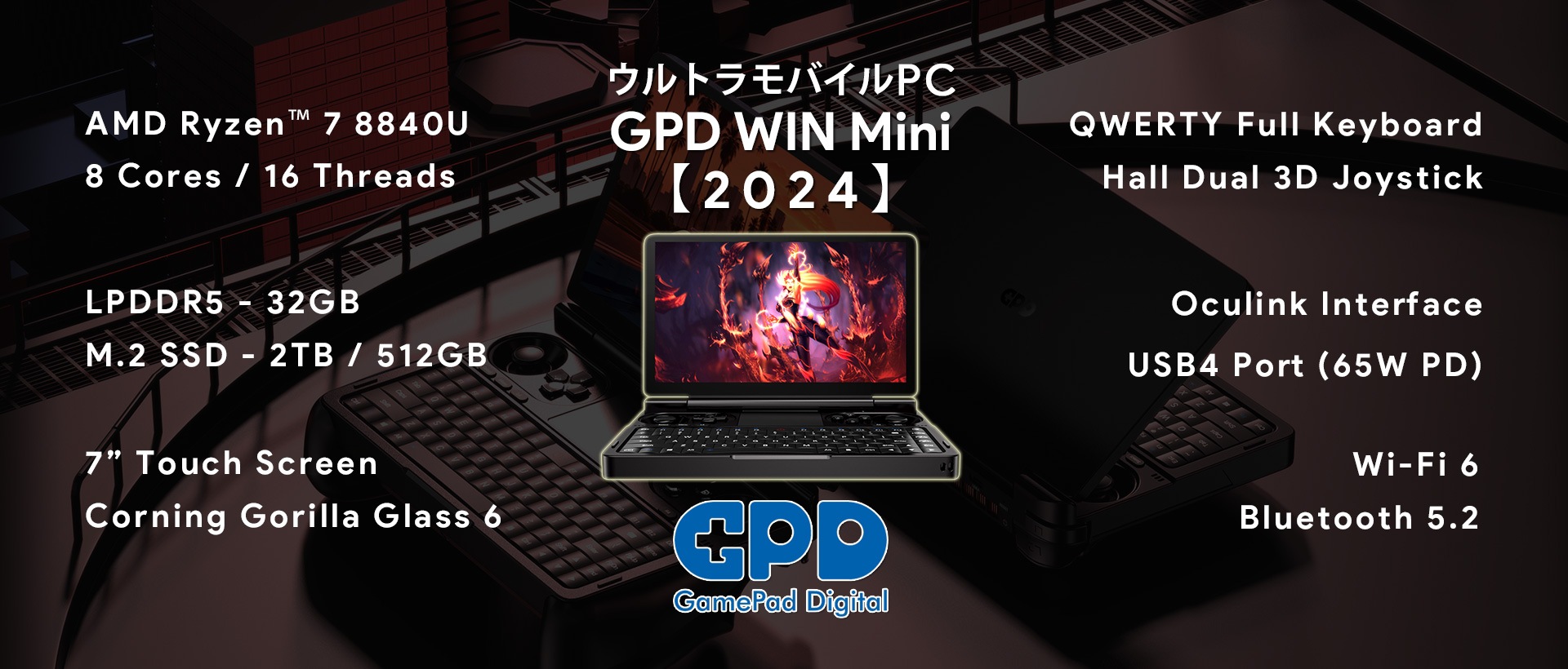 ウルトラモバイルPC「GPD WIN Mini 2024」